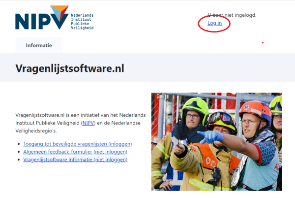 Inloggen op VLS software